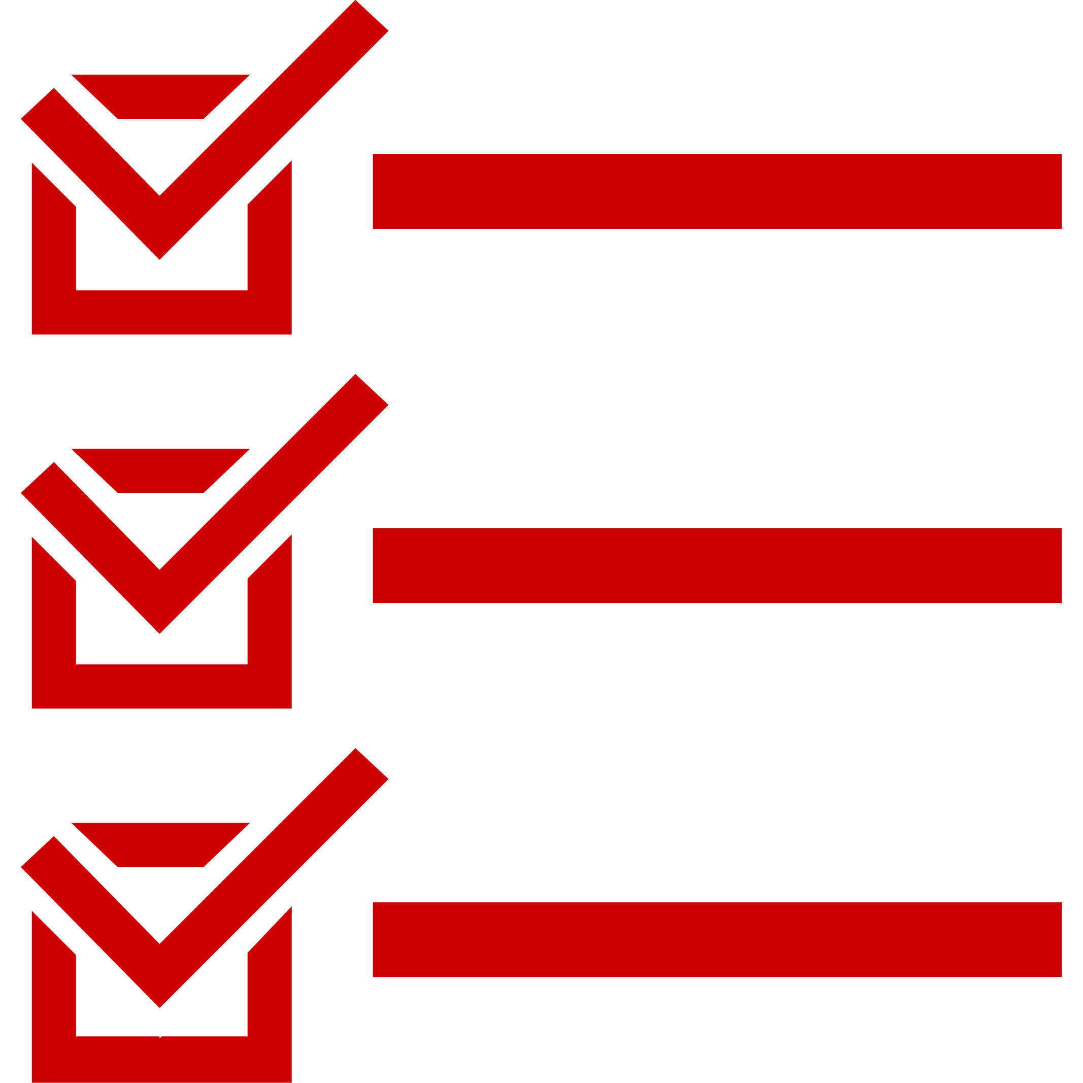 red and white graphic of a checklist